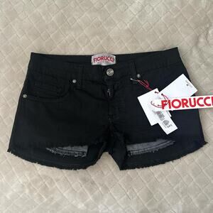 Fiorucci black denim shorts